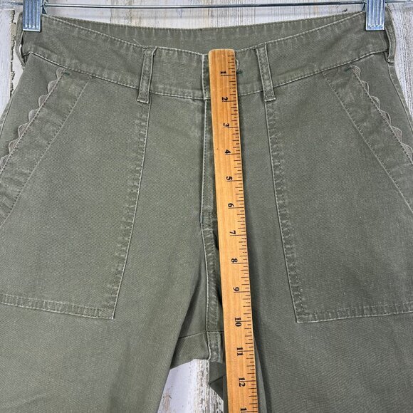 Sundance Women’s Pants 2 Green Cotton Spandex w Lace Trims Casual‎ Contemporary - Picture 5 of 15